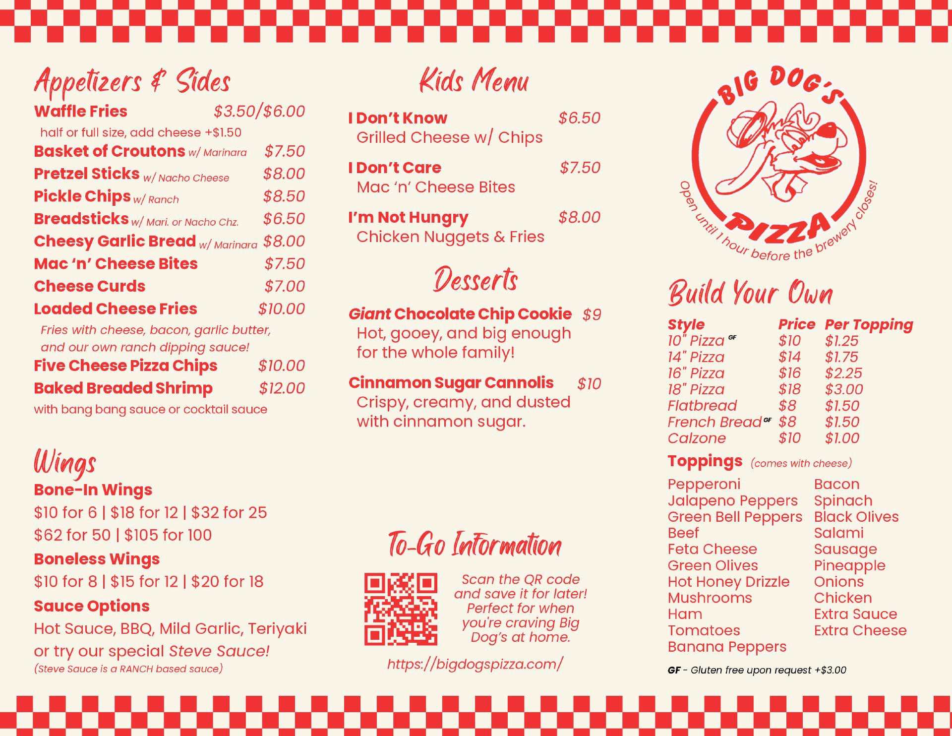 Grainworks Brewing Company Menu