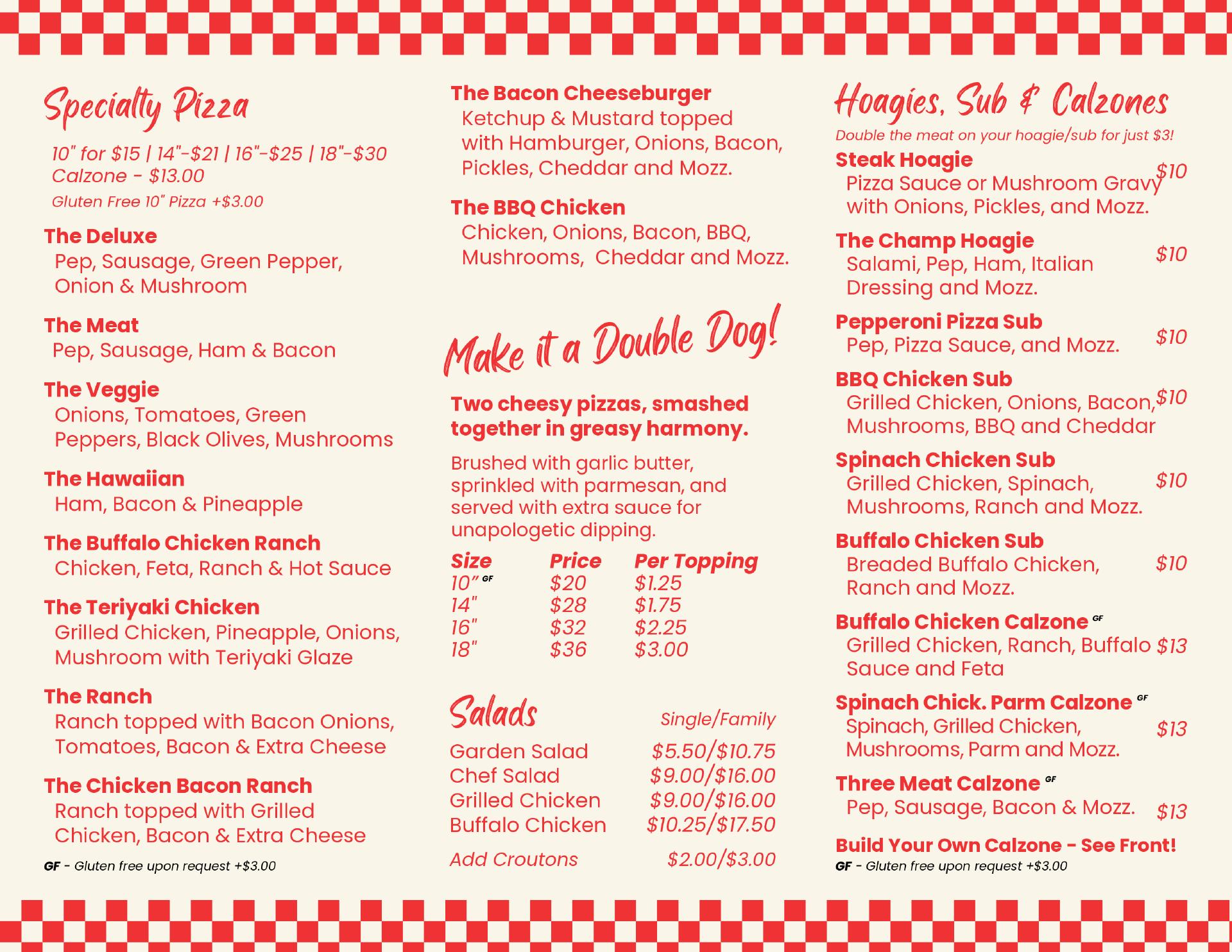 Grainworks Brewing Company Menu