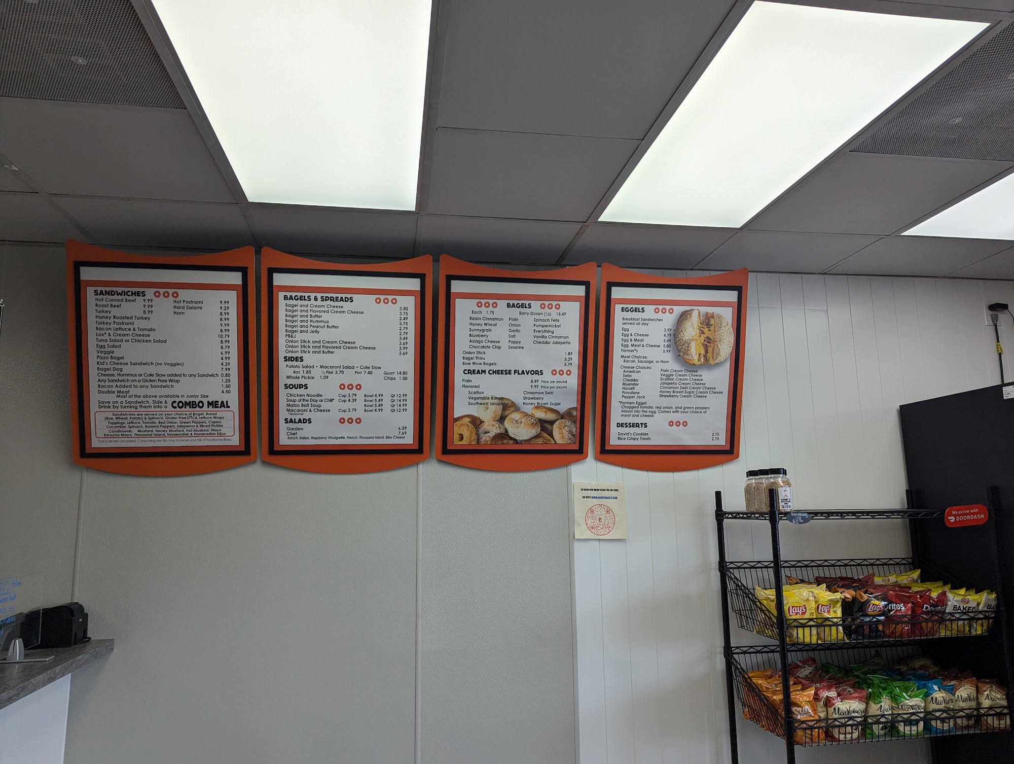 Barry Bagels Westlake Menu