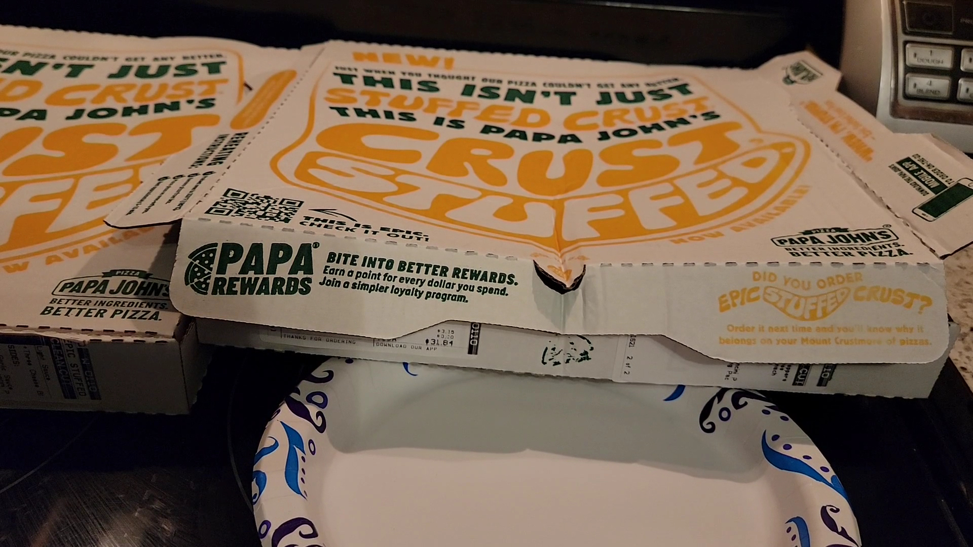 Papa Johns Pizza Menu
