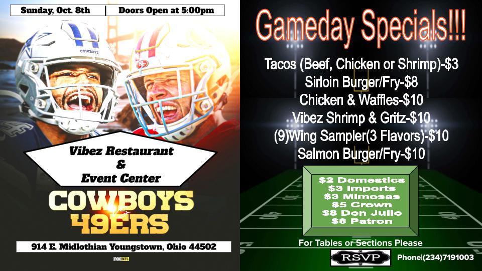 Vibez Restaurant and Event Center Menu