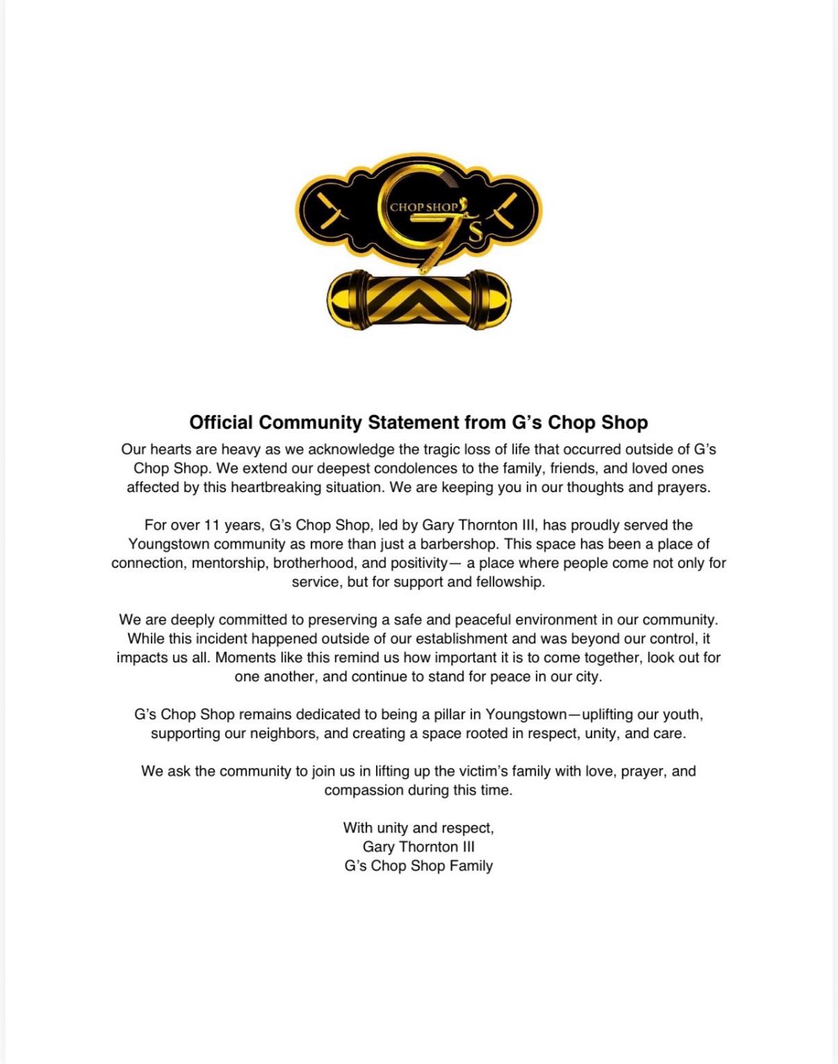 G's Chop Shop 719 Canfield Rd, Youngstown Ohio 44511