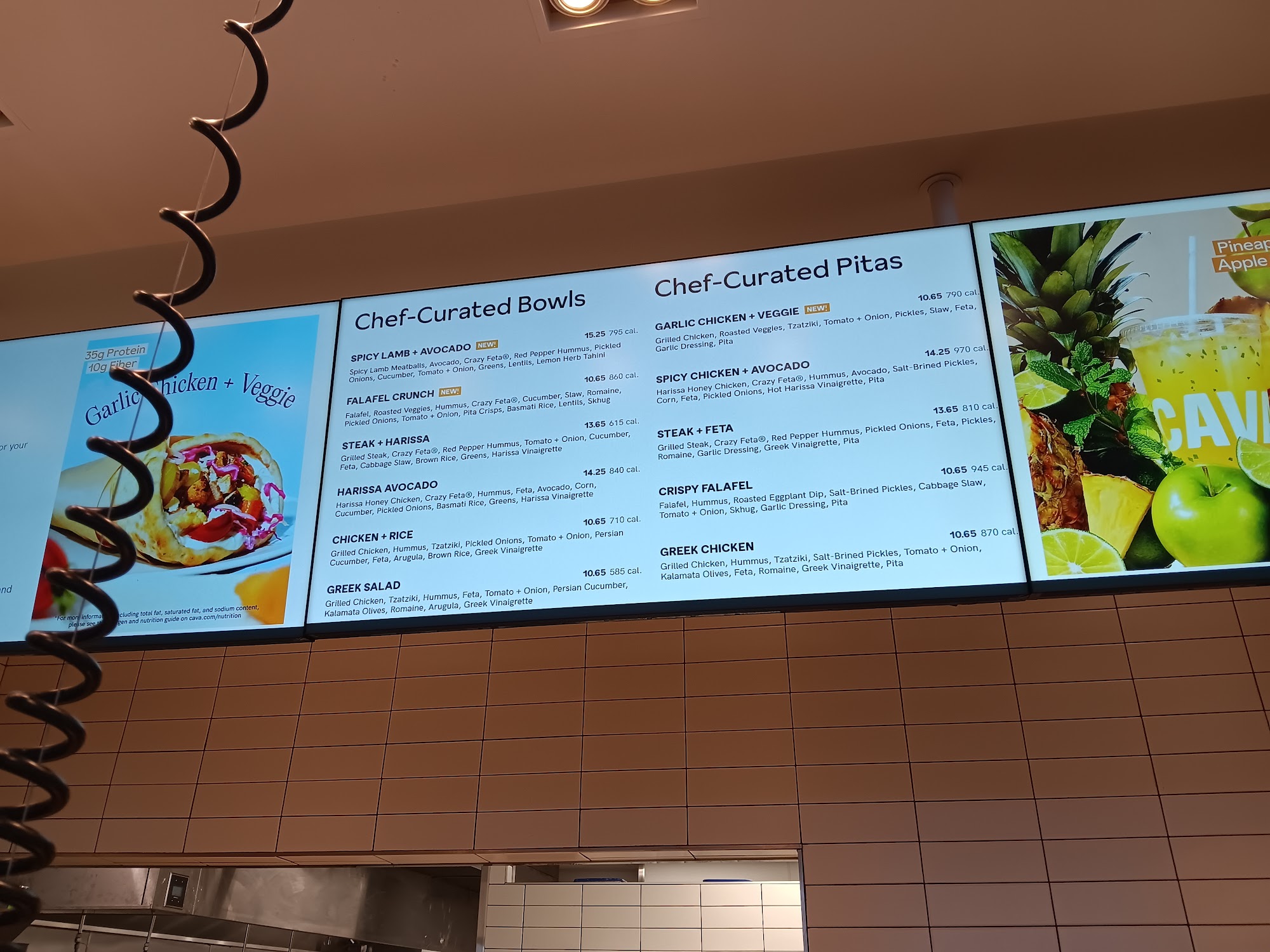 CAVA Menu