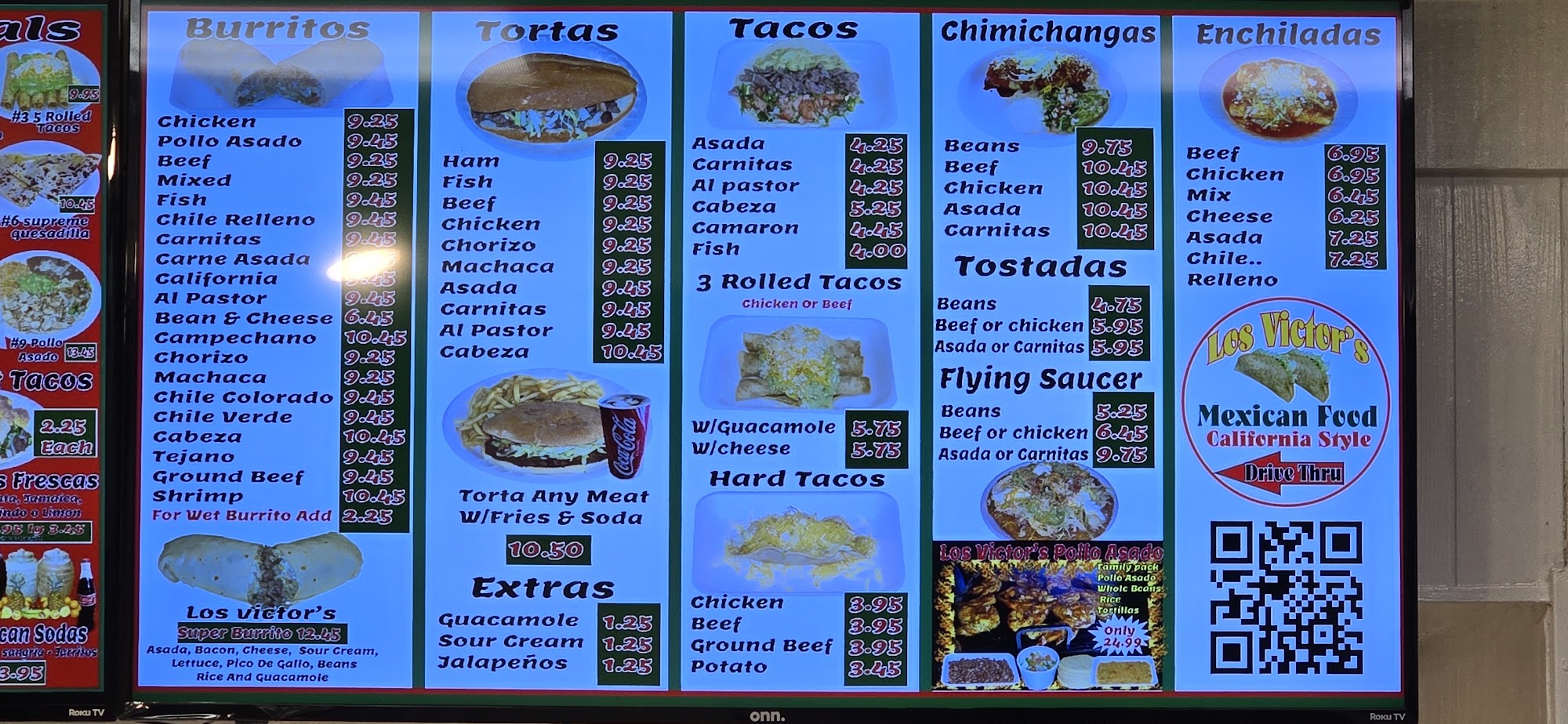 Los Victor’s Mexican Food California Style #19 Menu