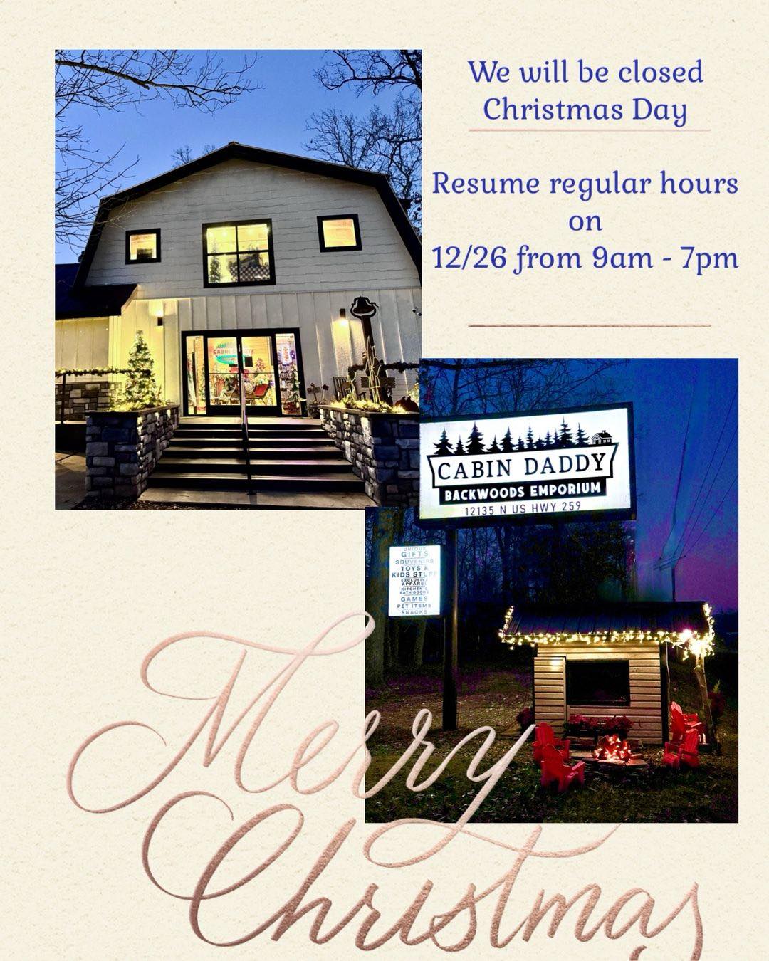 Cabin Daddy Backwoods Emporium Broken Bow