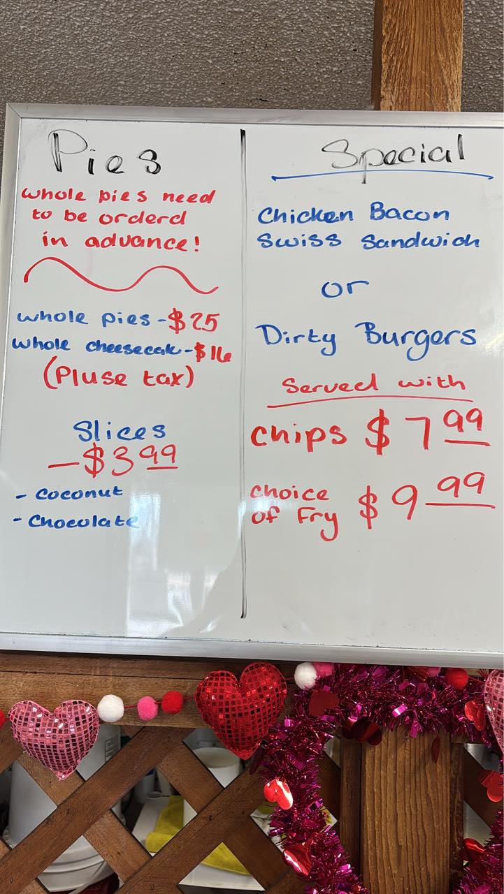 Cobb Creek Calumet Menu