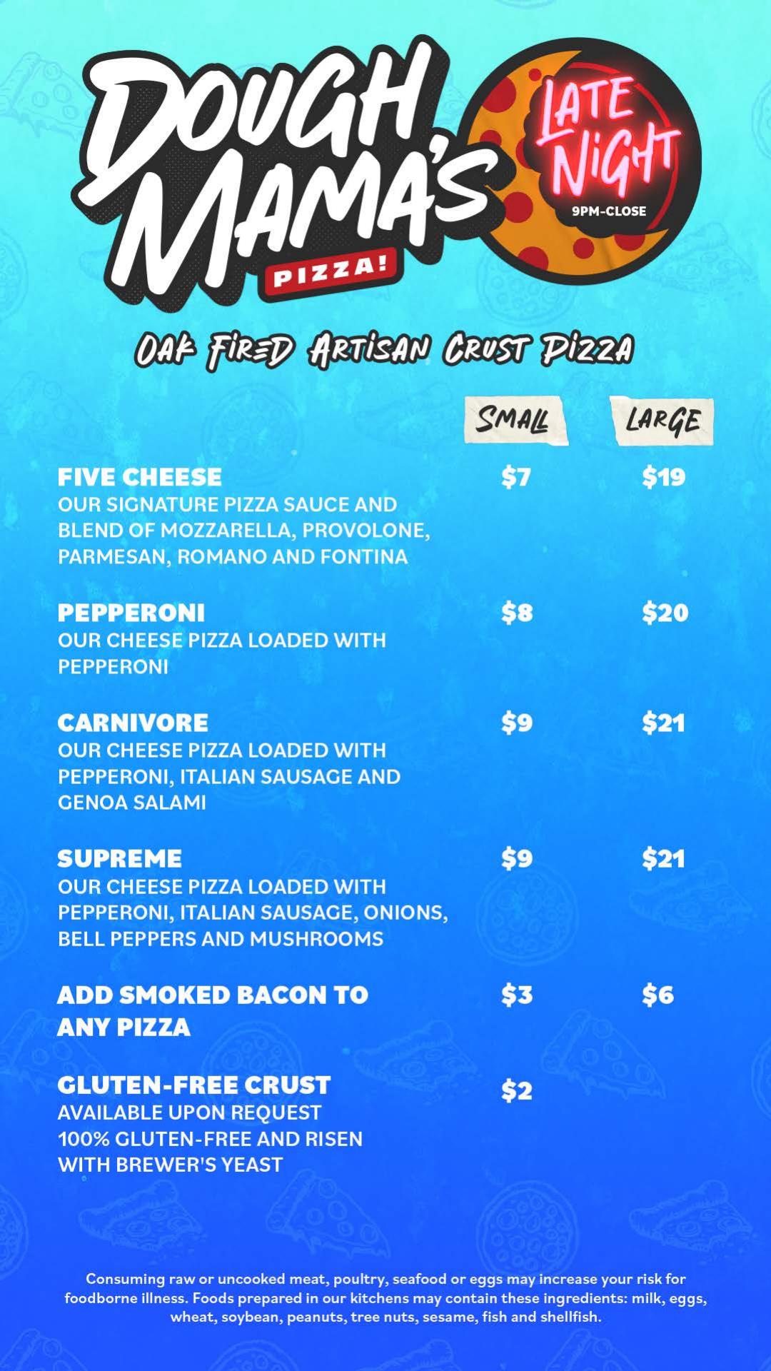 Dog Iron Saloon Menu