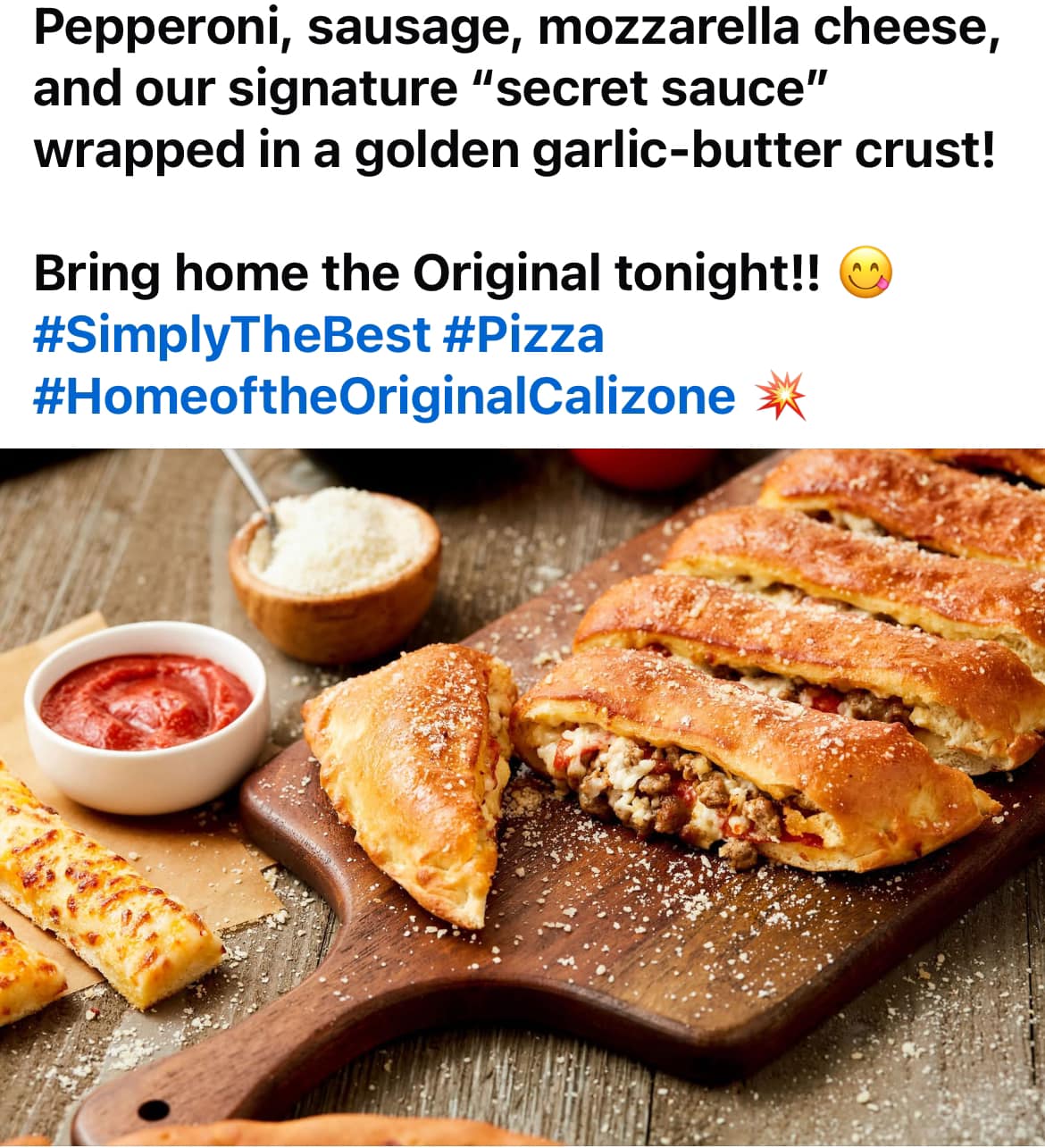 Simple Simon's Pizza Menu