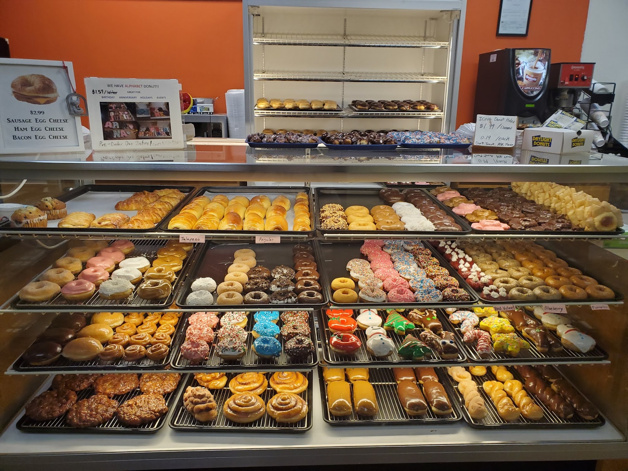 Daylight Donuts Menu