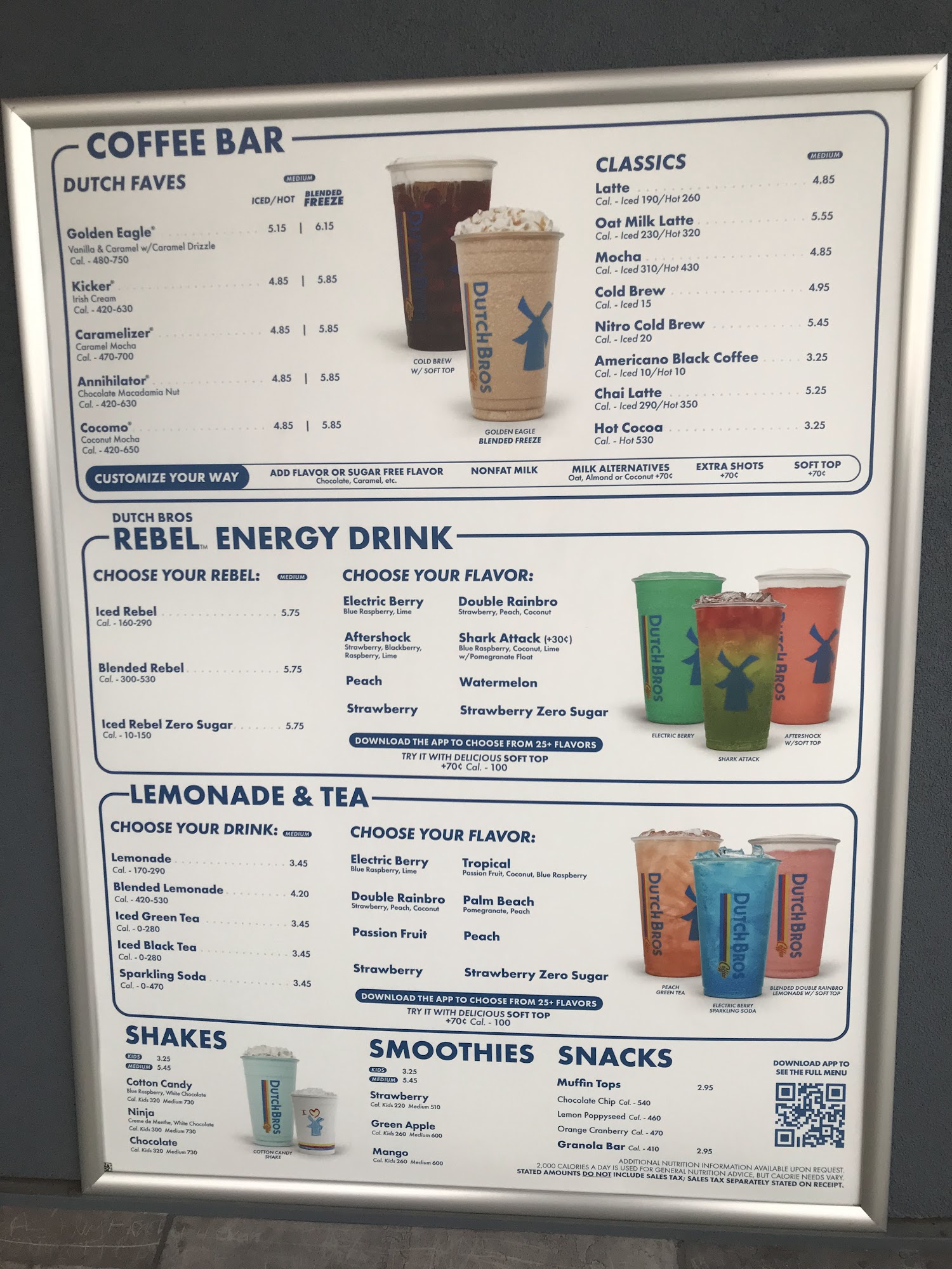 Dutch Bros Coffee Menu