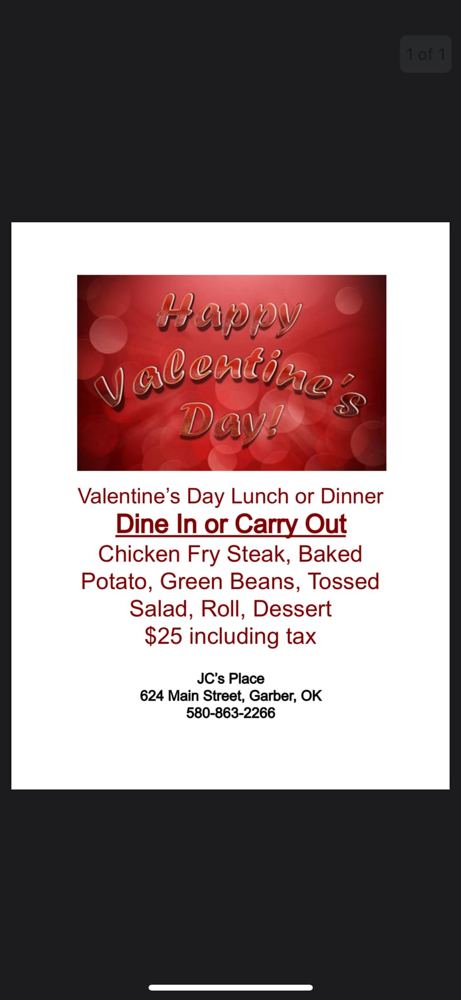 Simple Simon's Pizza Menu