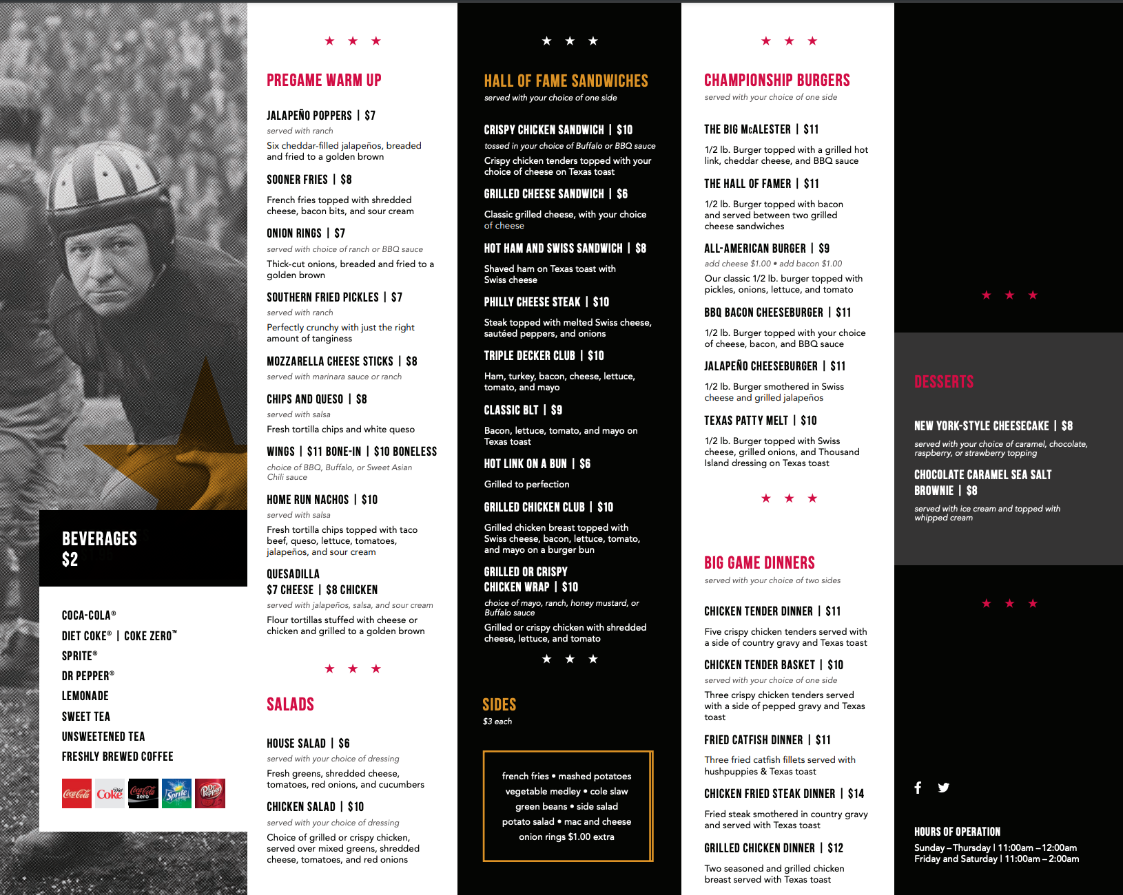 Trophy's Bar & Grill Menu