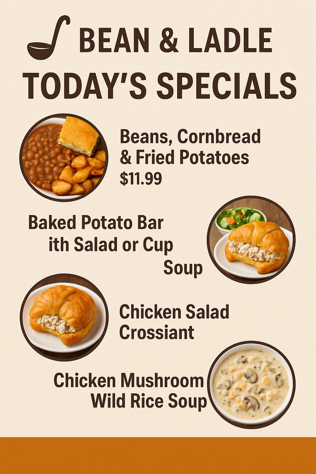 Bean & Ladle Menu