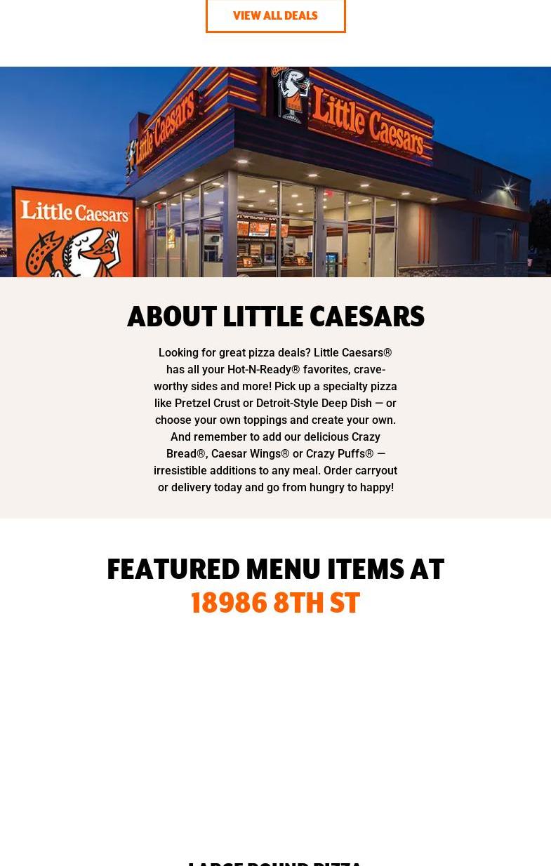 Little Caesars Pizza Menu