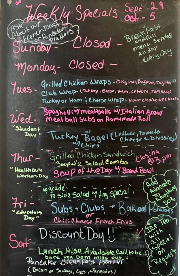 Spiced Magnolia Merchantile Menu