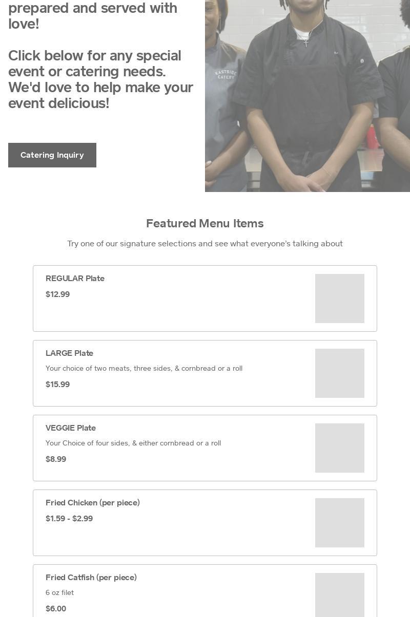 Eastside Eatery Menu