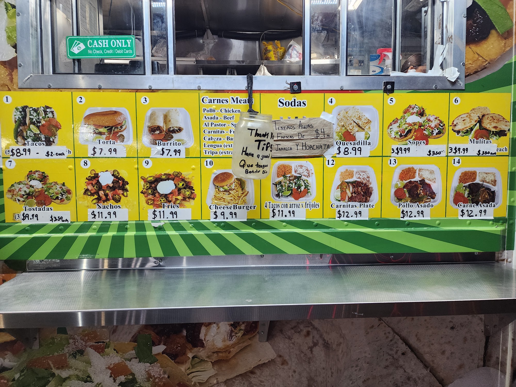 Tacos El Cabron Menu