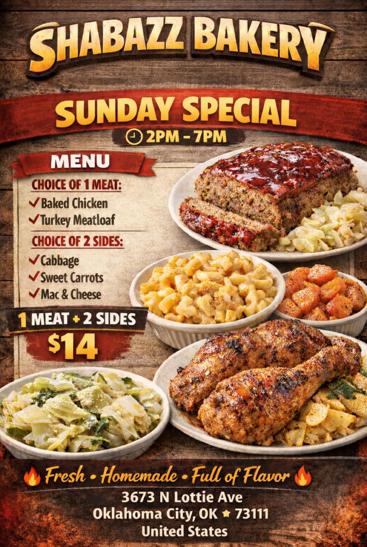 Shabazz BAKERY Menu