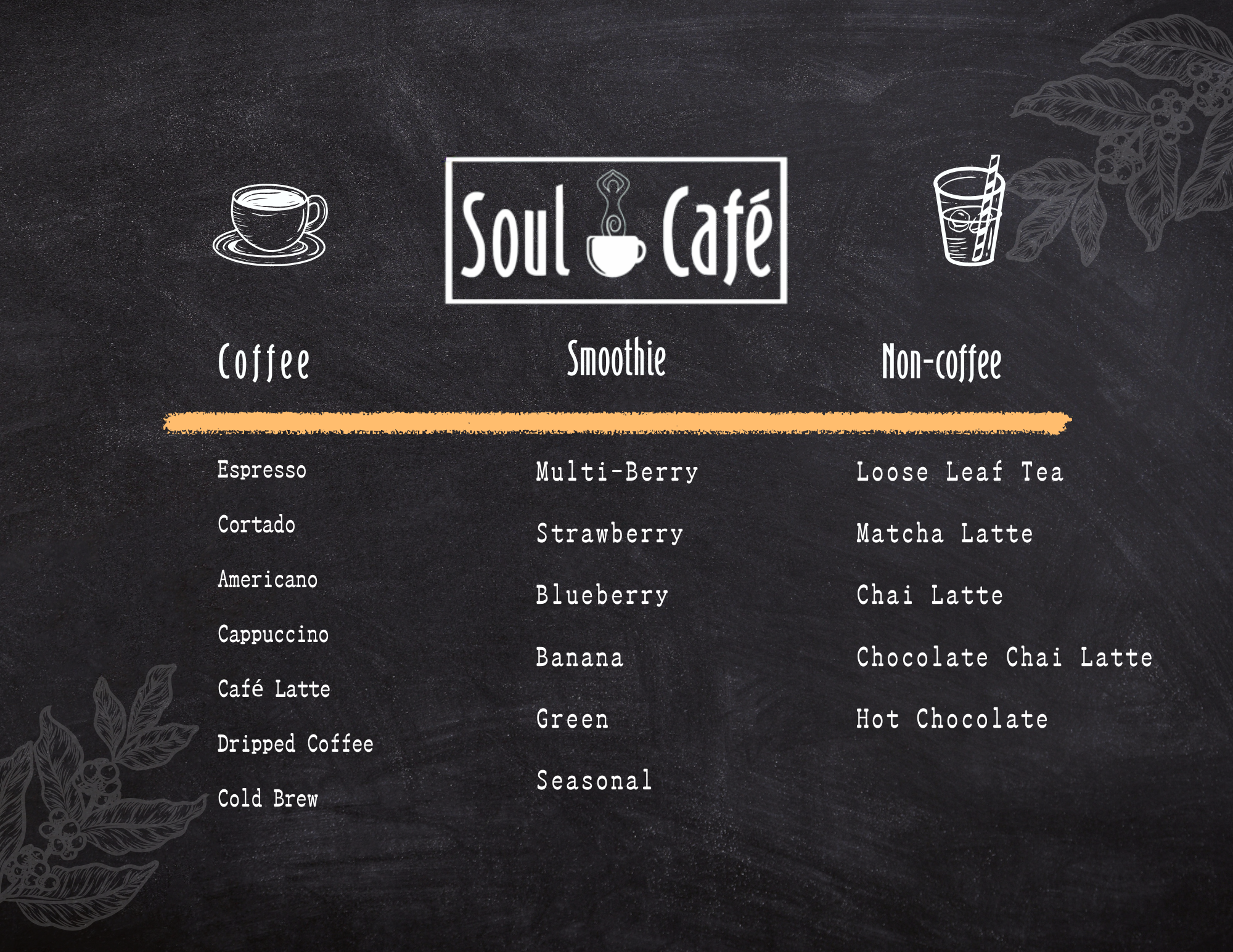 Soul Café Menu