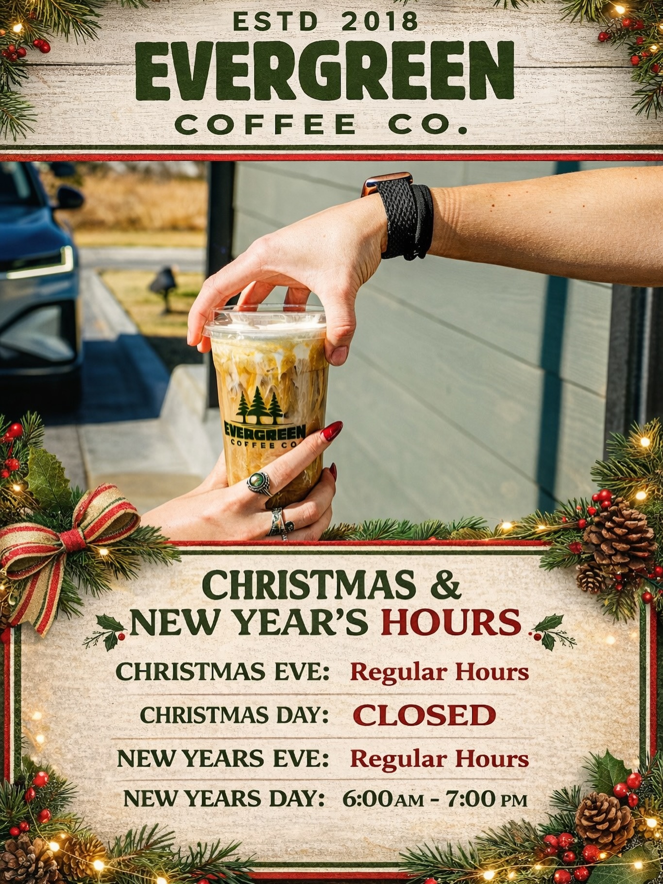 Evergreen Coffee Co Drive thru Owasso