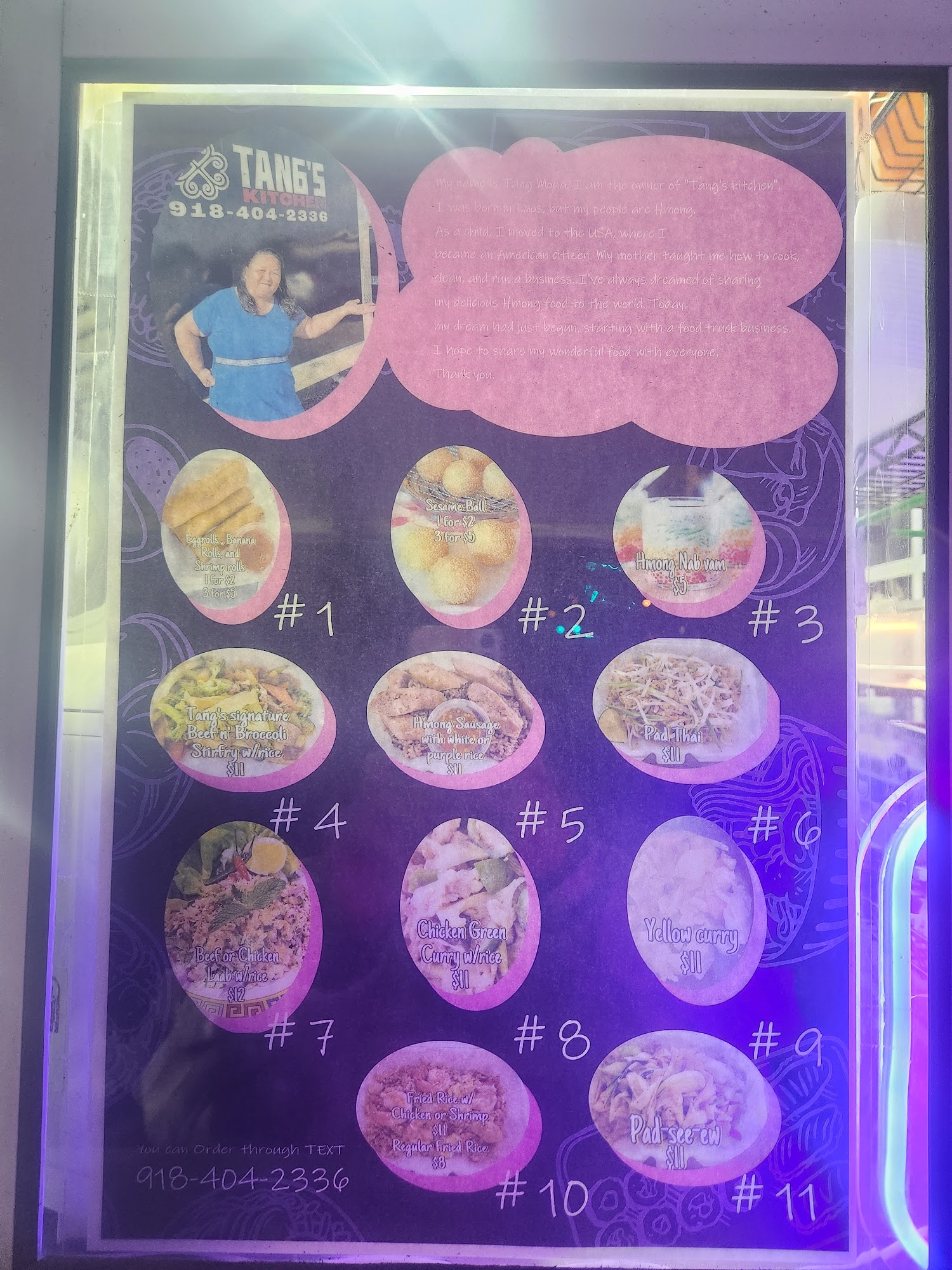 Tang's Kitchen Menu