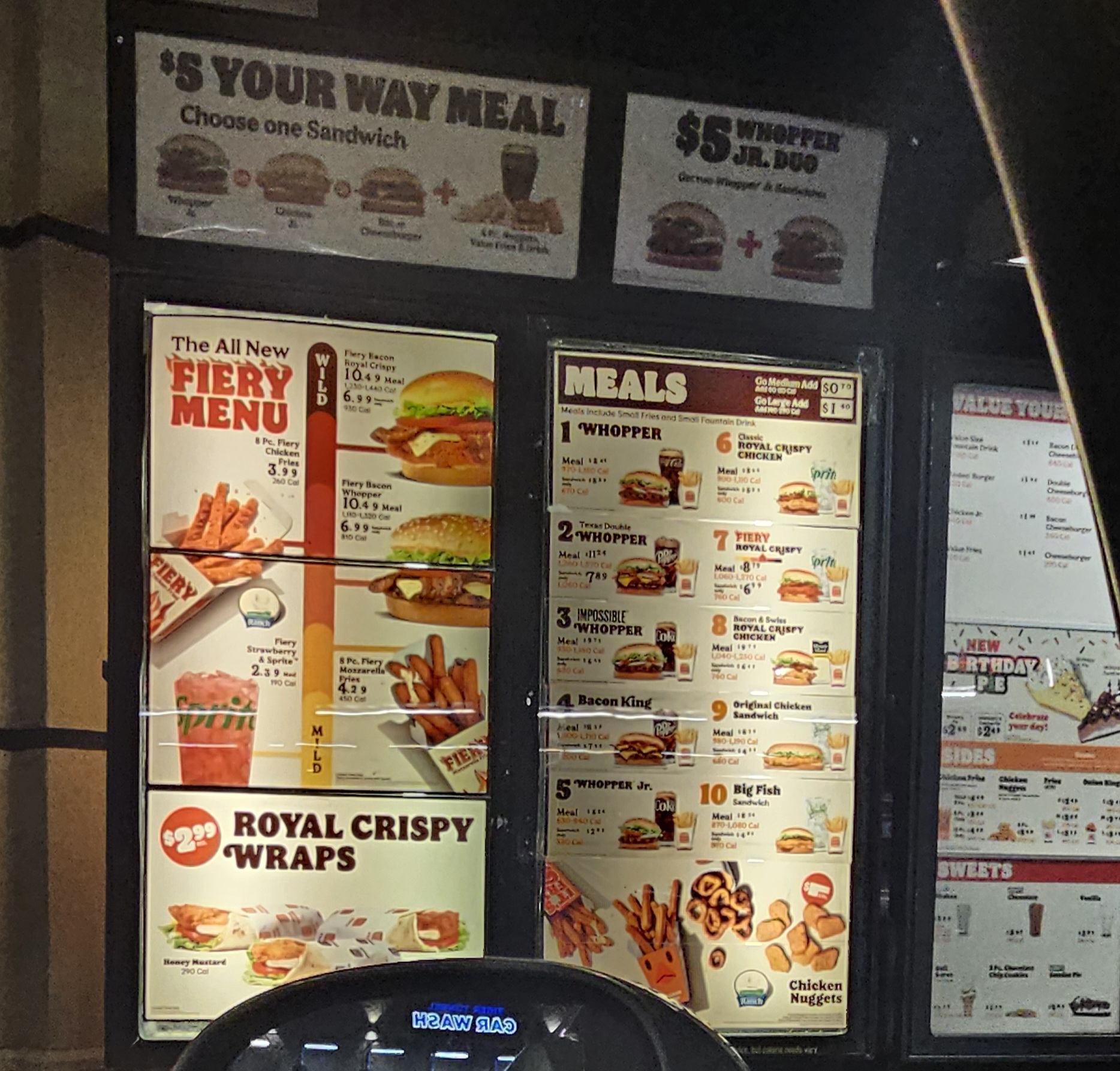 Burger King Menu