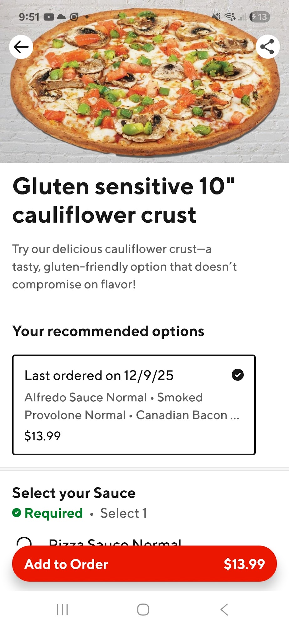 Mr Gatti's Pizza Menu