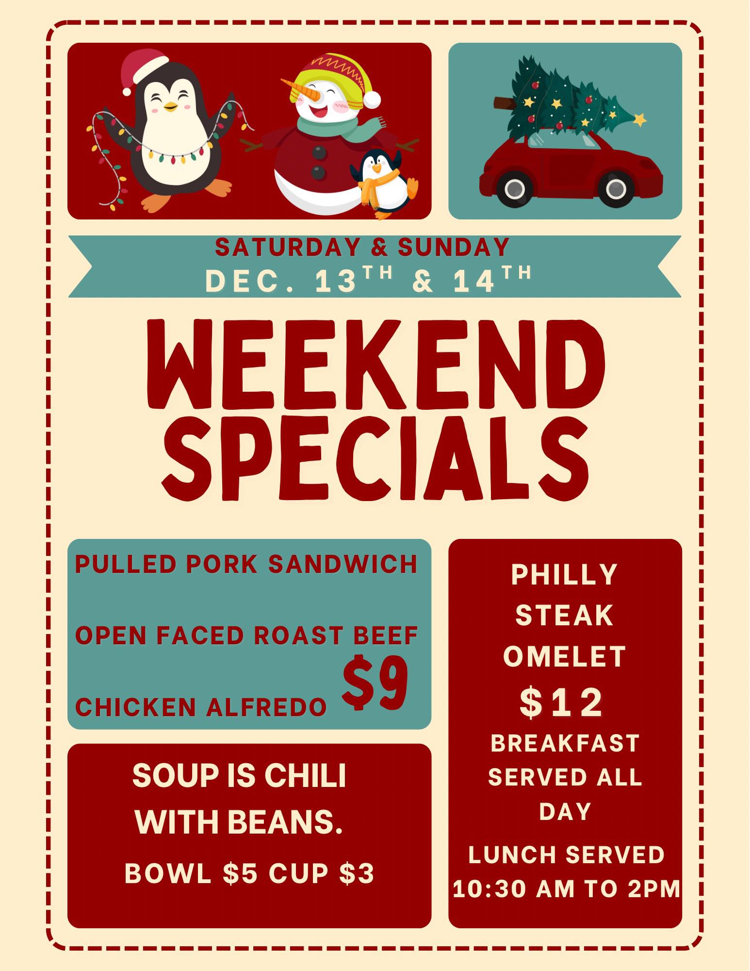 Starlight Café Menu