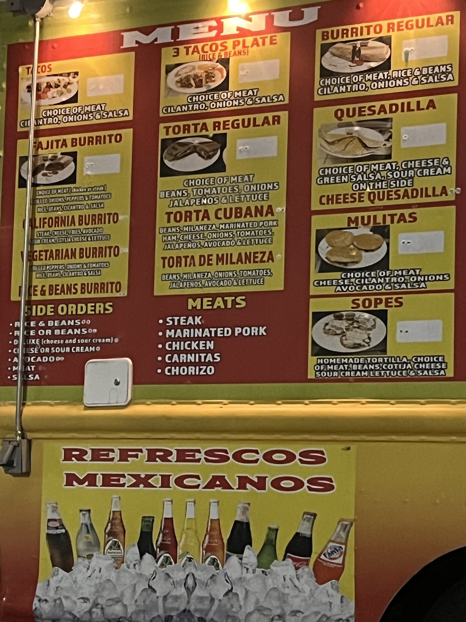 Pacheco’s Taqueria Menu