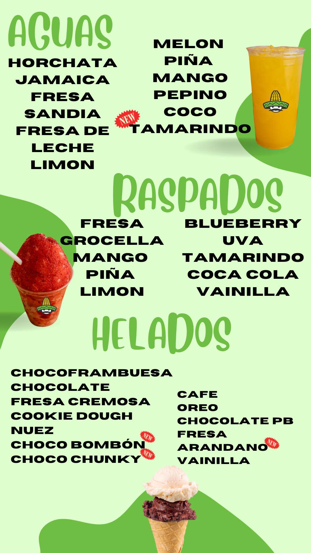 Fresko Snacks Menu