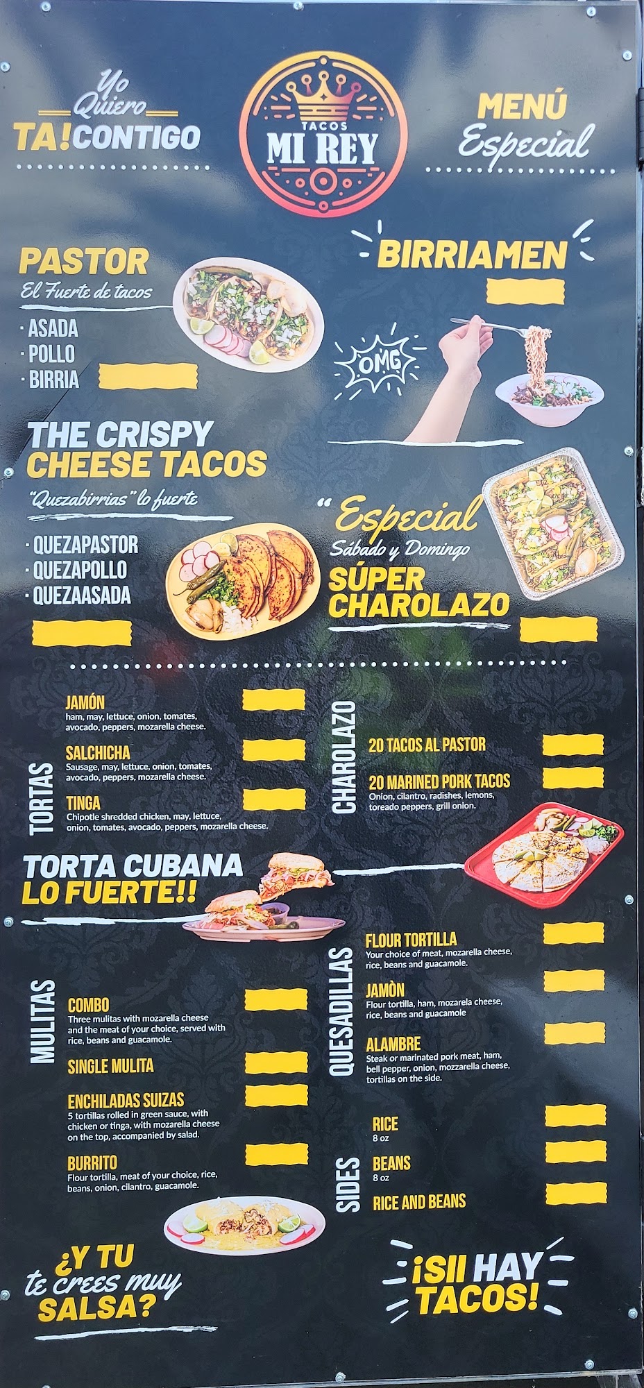 Tacos Mi Rey #2 Menu