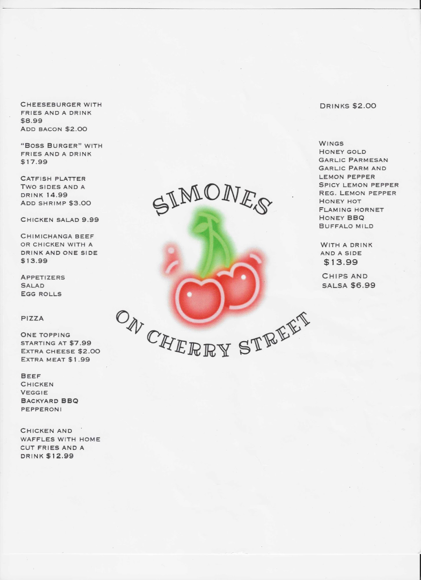 Simones on Cherry Street (Tulsa's only C a n n a b i s Super Club) Menu