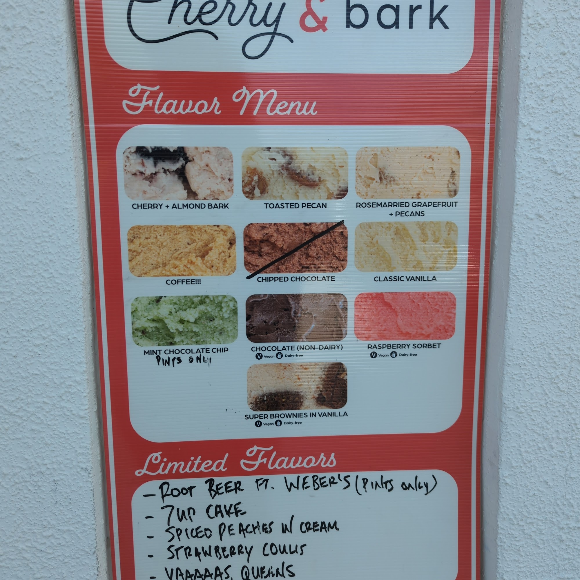Cherry & Bark Menu