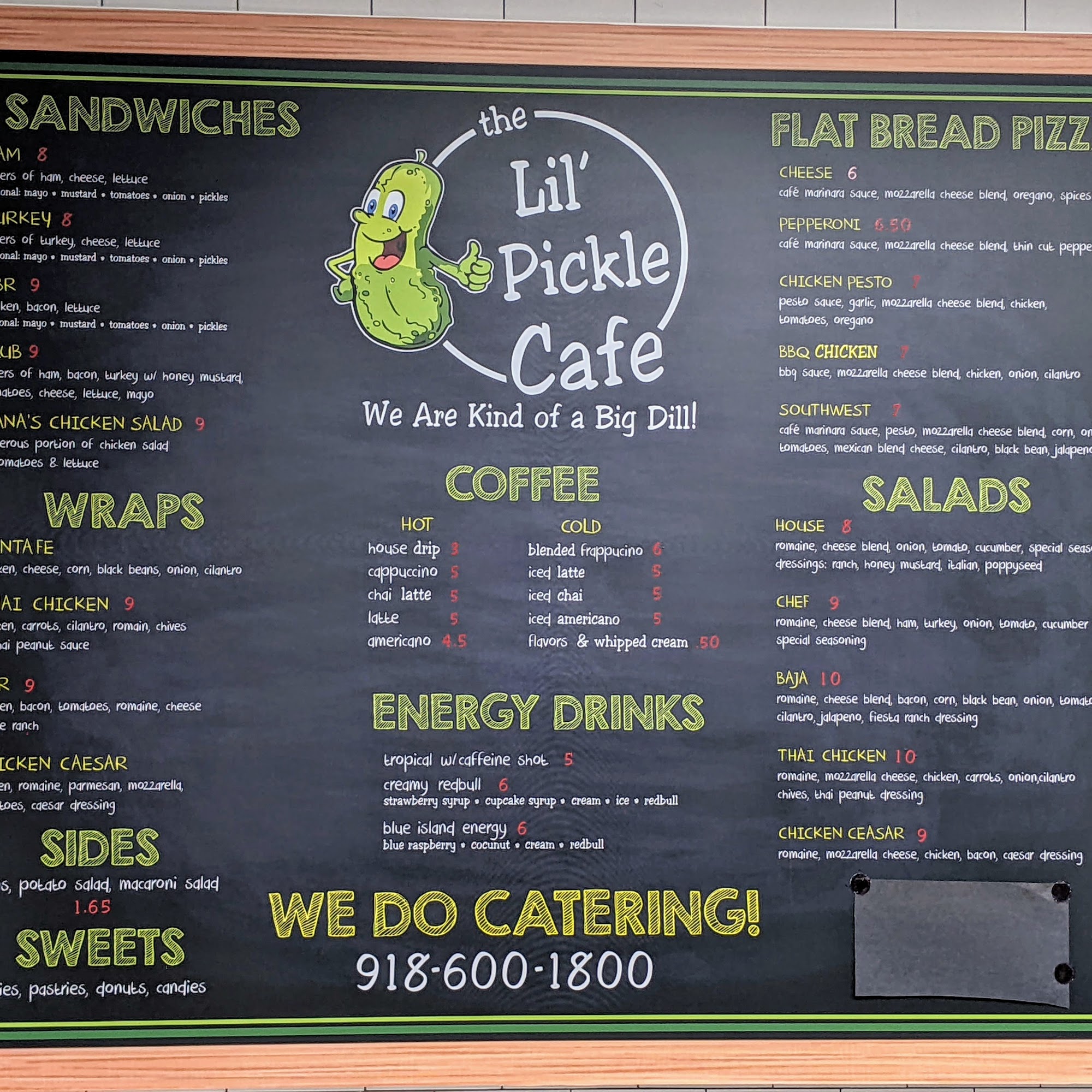 Lil' Pickle Cafe Menu