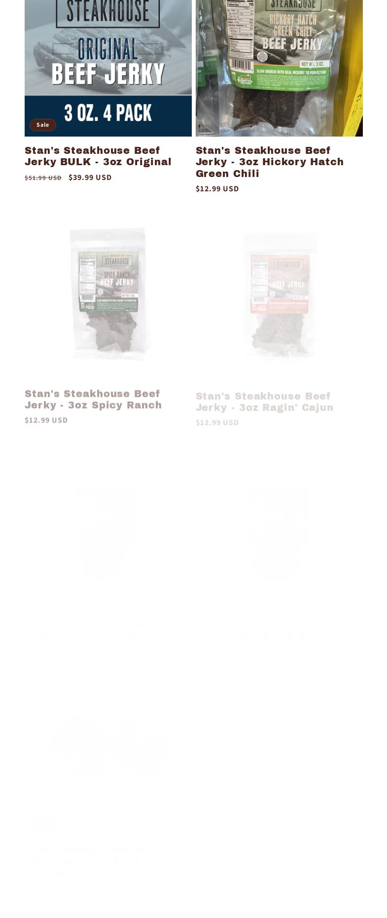 Stan's Smokehouse Menu