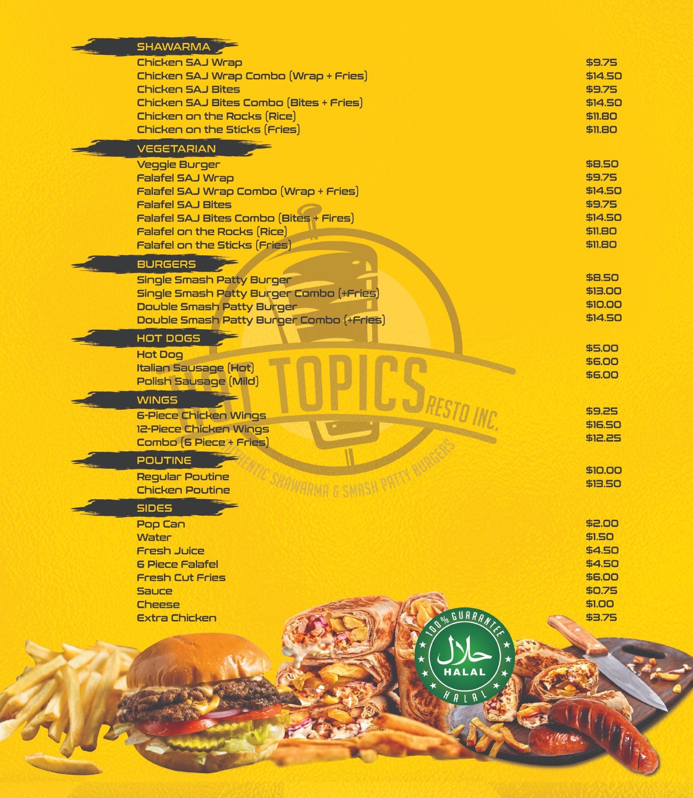 Hot Topics Resto Menu