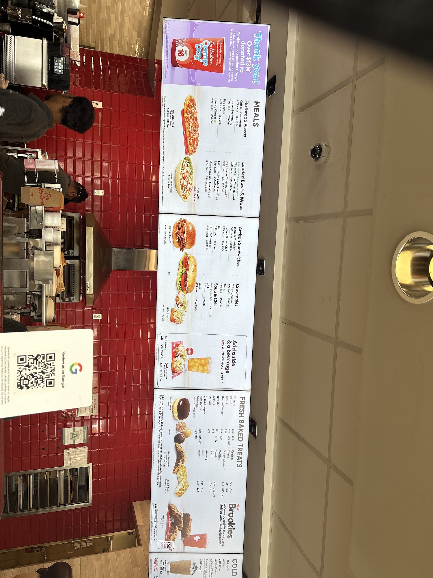 Tim Hortons Menu