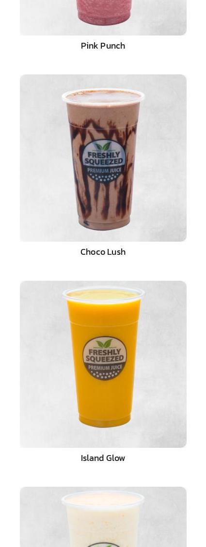 Freshly Squeezed Menu