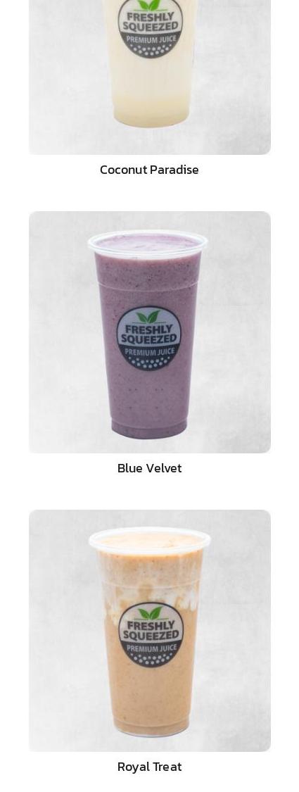 Freshly Squeezed Menu