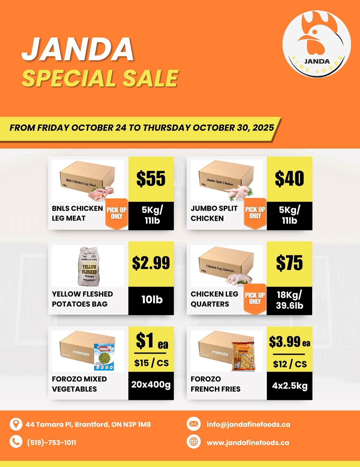 Janda Fine Foods Menu