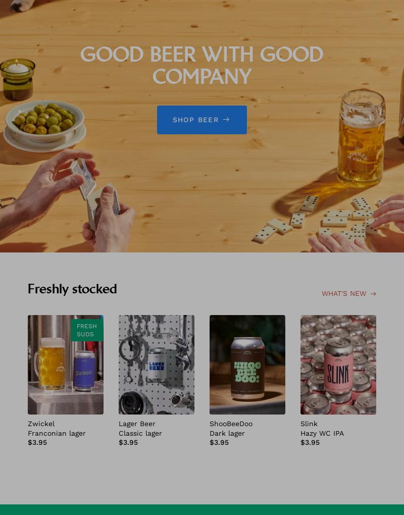 Sonnen Hill Brewing Menu