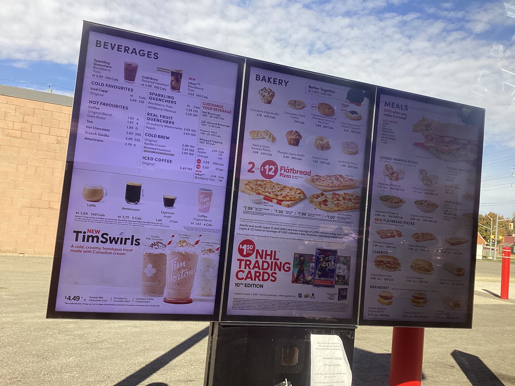 Tim Hortons Menu