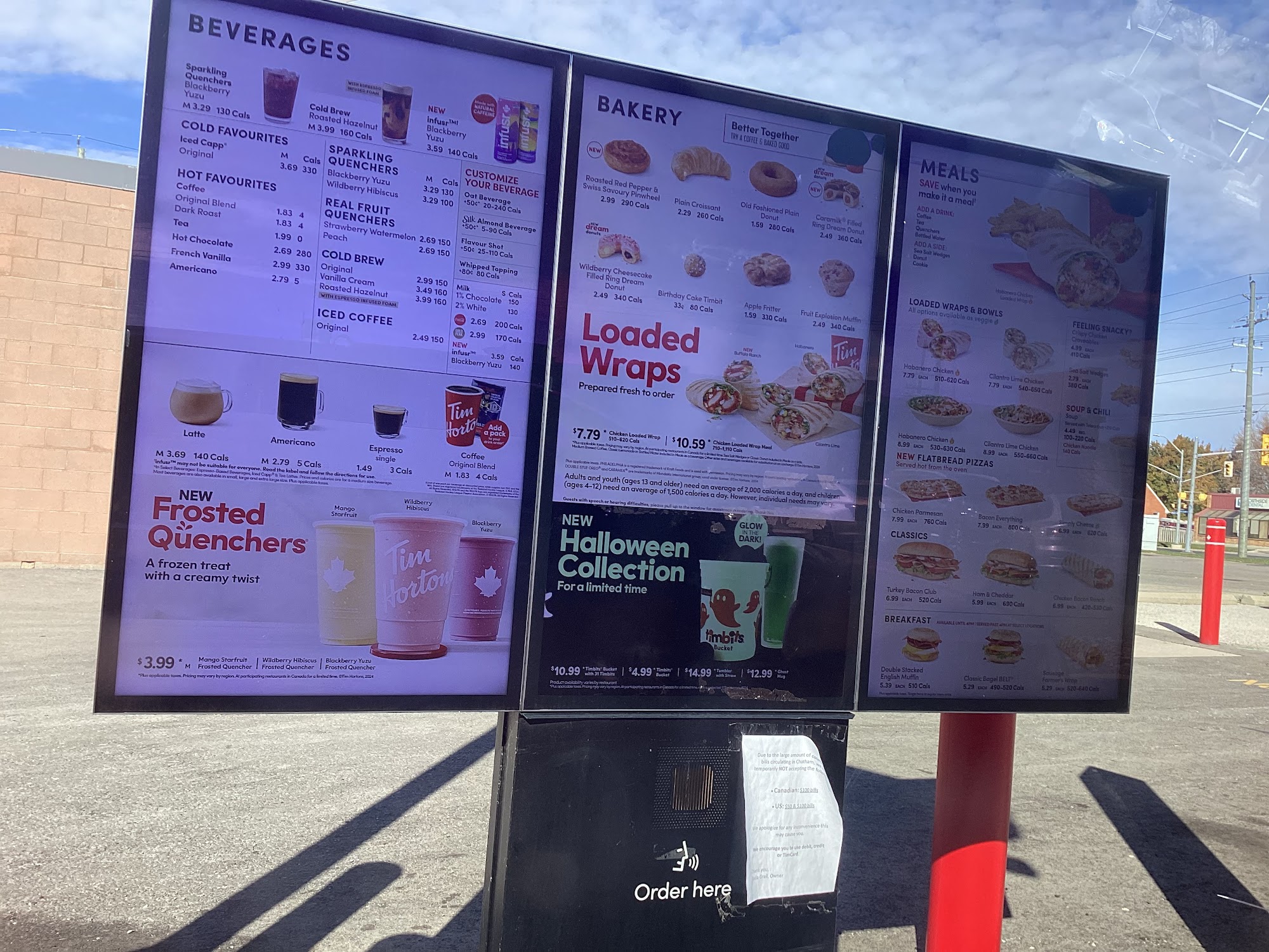 Tim Hortons Menu