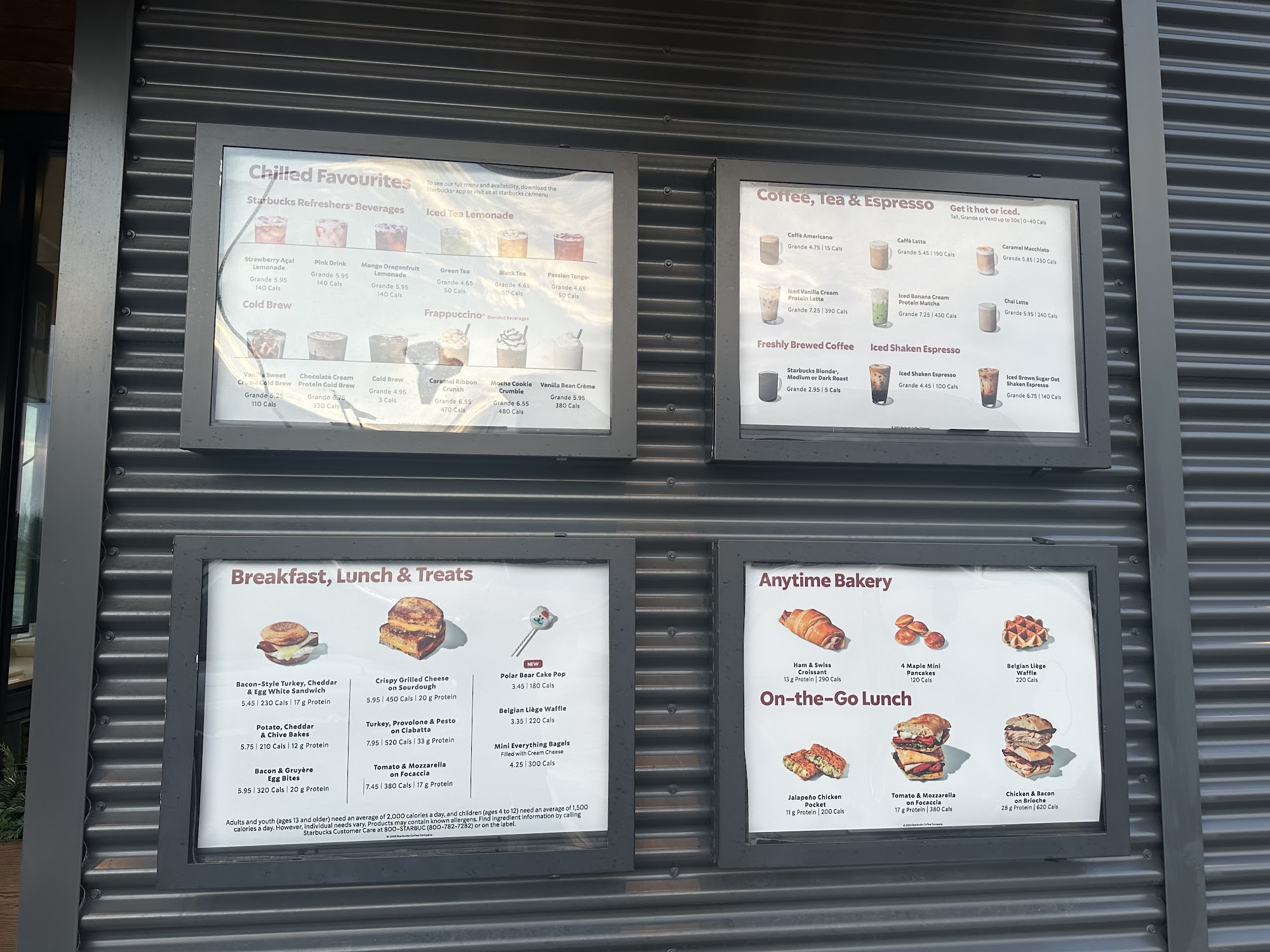 Starbucks Menu