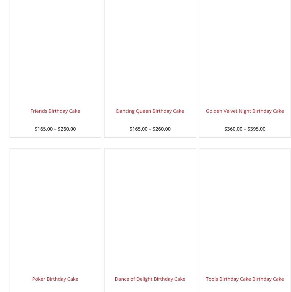 Just Temptations- Birthday & Wedding Cakes Vaughan Menu