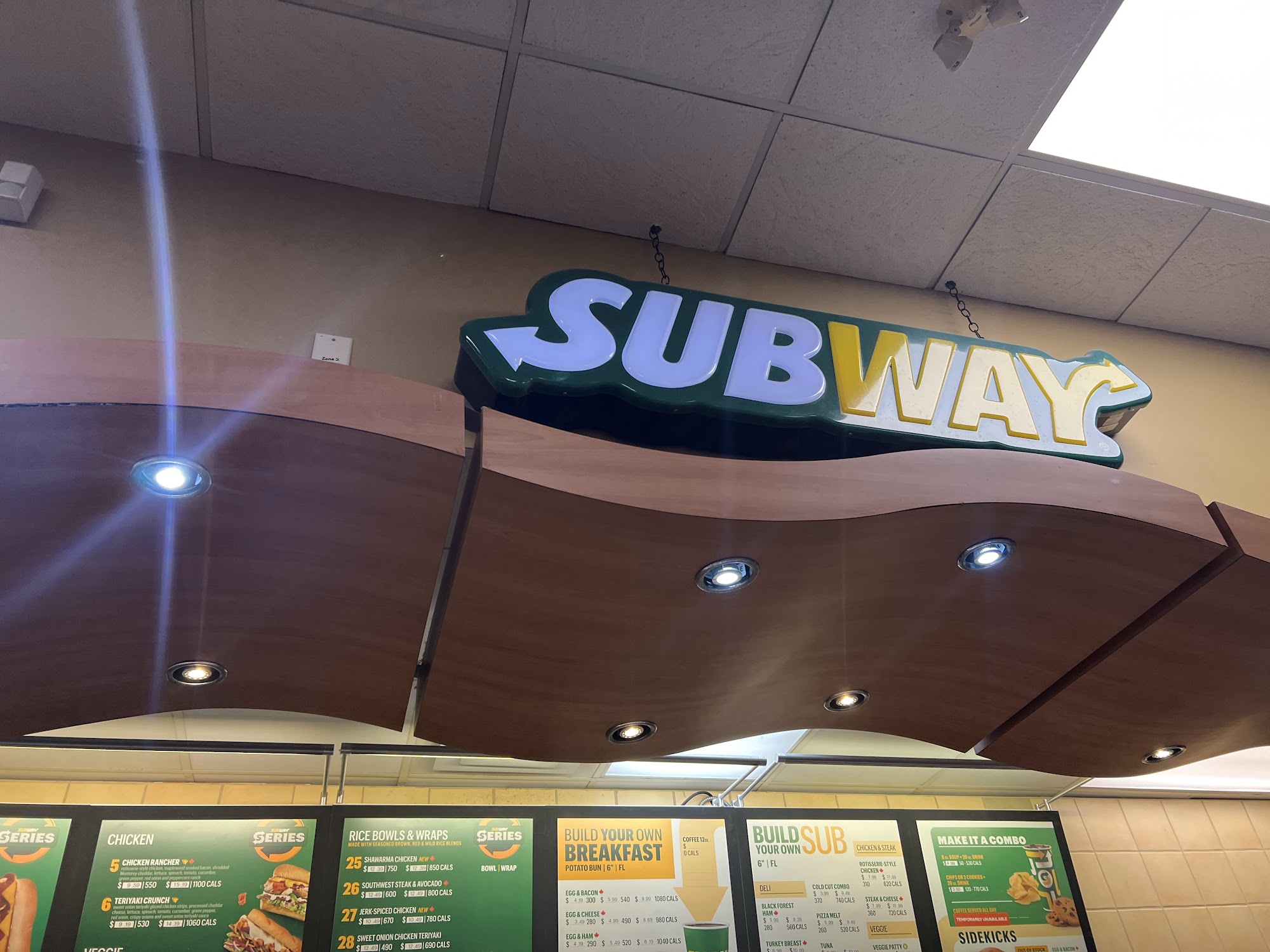 Subway Menu