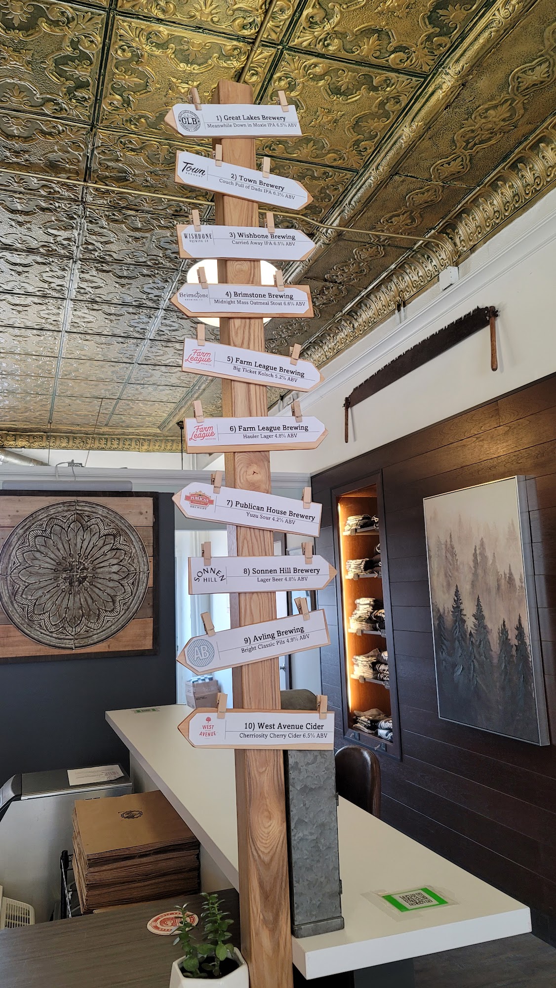 Outpost Bottle Shop Menu