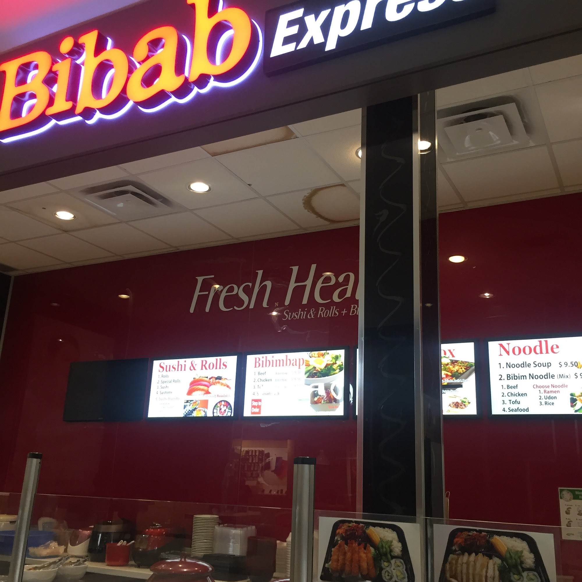 Bibab Express Menu