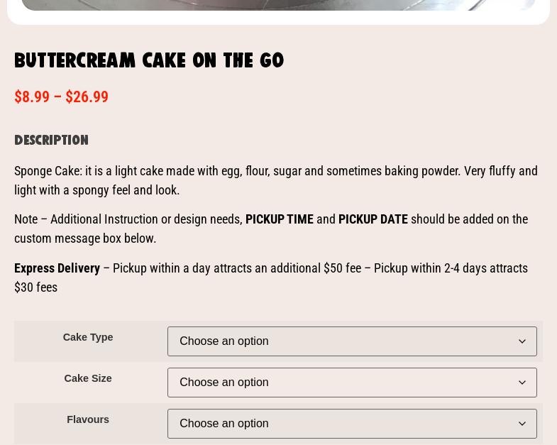 Aty-Jimil Cakes Menu