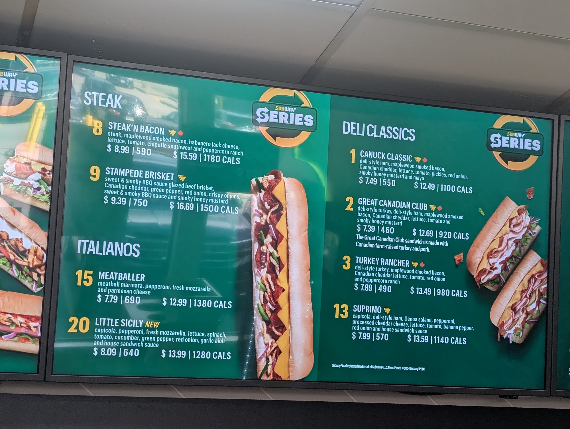 Subway Menu